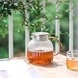 Wlasss Glass Teapot,Stovetop Safe,46.8 oz/1385 ml