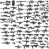 101 Pieces Military Weapon Pack Accessories Kits Toys, Compatible with Lego Military Weapons, Suitable for All Army Minifigures, Suitable for Boys Birthday, Halloween