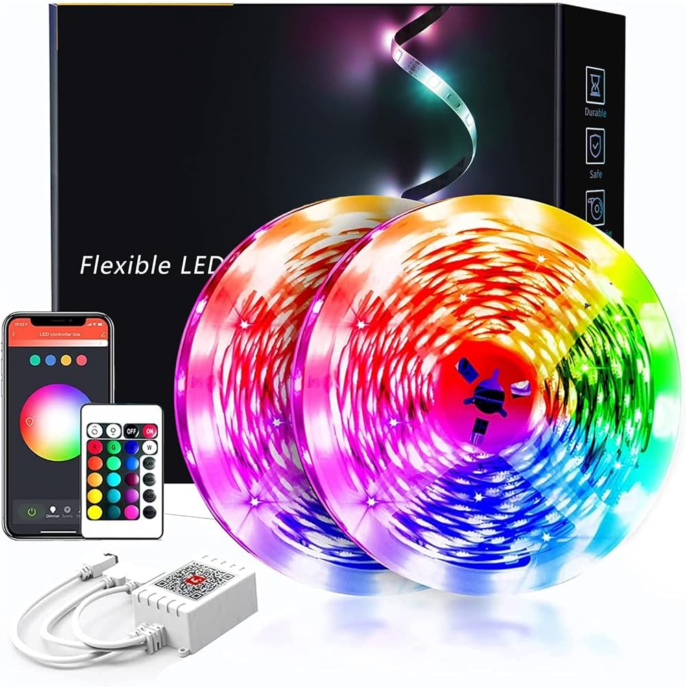 phopollo Led Strip Light 20m Alexa Google Home WiFi Music Mic Control