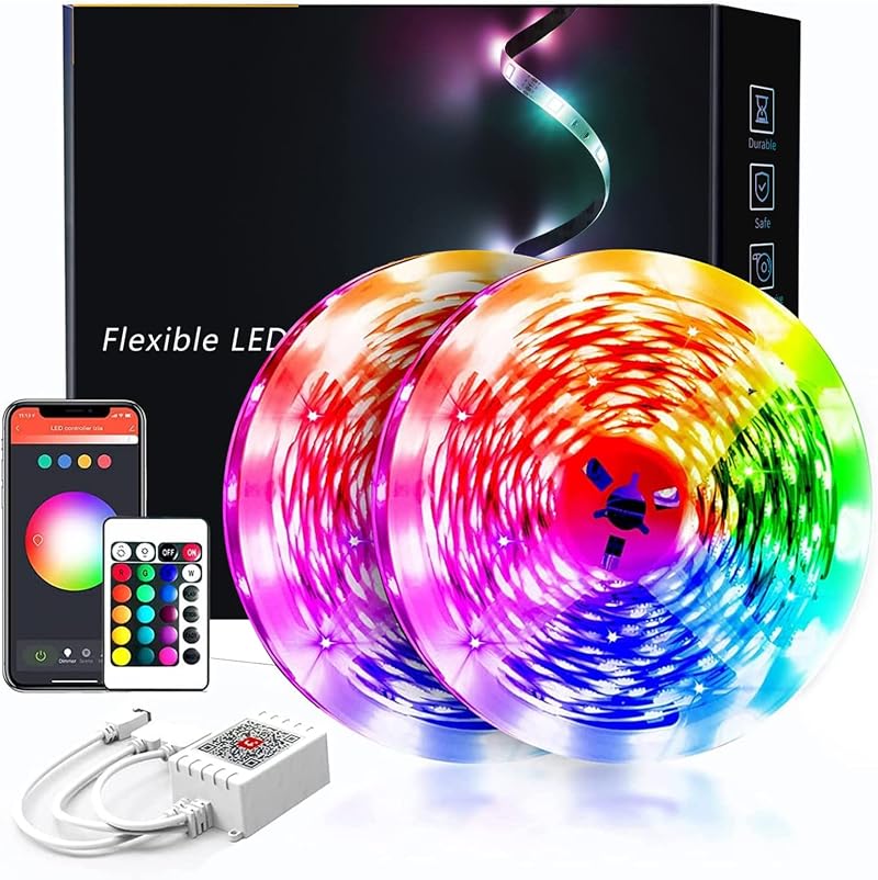 phopollo Led Strip Light 20m Alexa Google Home WiFi Music Mic Control