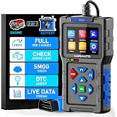 OBD2 Scanner Diagnostic Tool with 12V Battery Tester Car Code Reader Scan | Instant Reset &amp; DTC Lookup, Professional Battery Tester, Live Graphical Data Review, Global Vehicle Compatibility