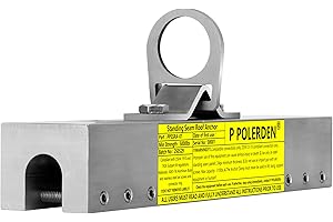 P Polerden Standing Seam Roof Anchor Clamp, Reusable Roofing Anchors Fall Protection Safety Kits, No Drill Roof Anchor, OSHA/ANSI Compliant, Lightweight, Solid Aluminum Alloy