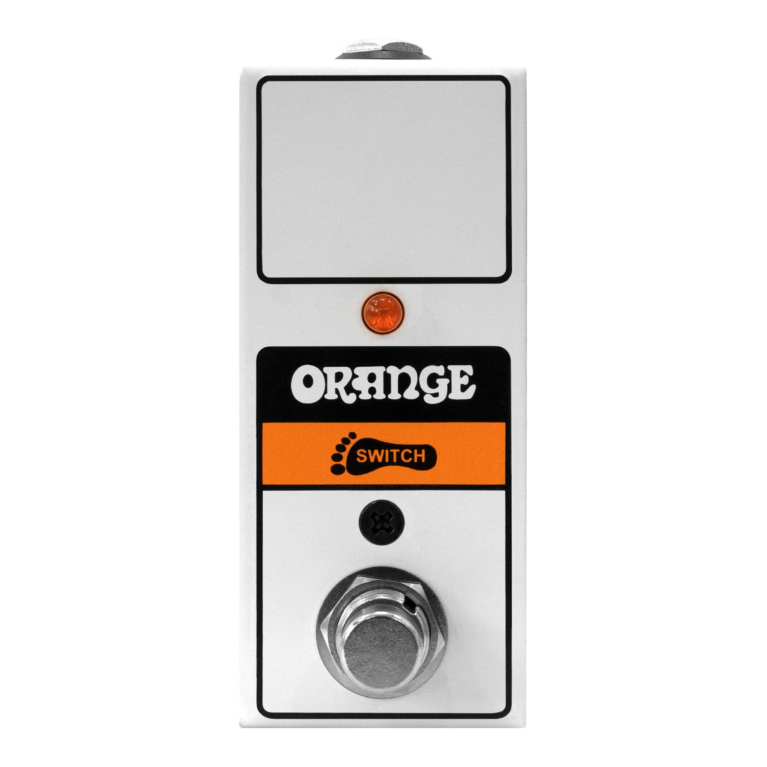 Orange FS-1 Mini Latching Footswitch for Guitar, Bass Amplifiers - Channel Amp Switcher Pedal with LED, 1/4" (6.35mm) Jack Input, Ultra-Compact Metal Construction