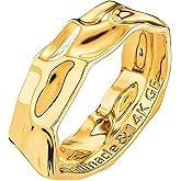 MTMY 14K Gold Plated Rings for Women Dainty Stacking Ring Statement Ring Eternity Bands Jewelry Size 6 to 8