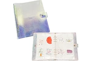 EORAKLA Sticker Binder,Sticker Organizer with Storage Sleeves,Reusable Sticker Collecting Book Album Holder, A5 Blank Sticker Container Organizer-Shining Dots(4-pocket pages，25 sheets intotal)