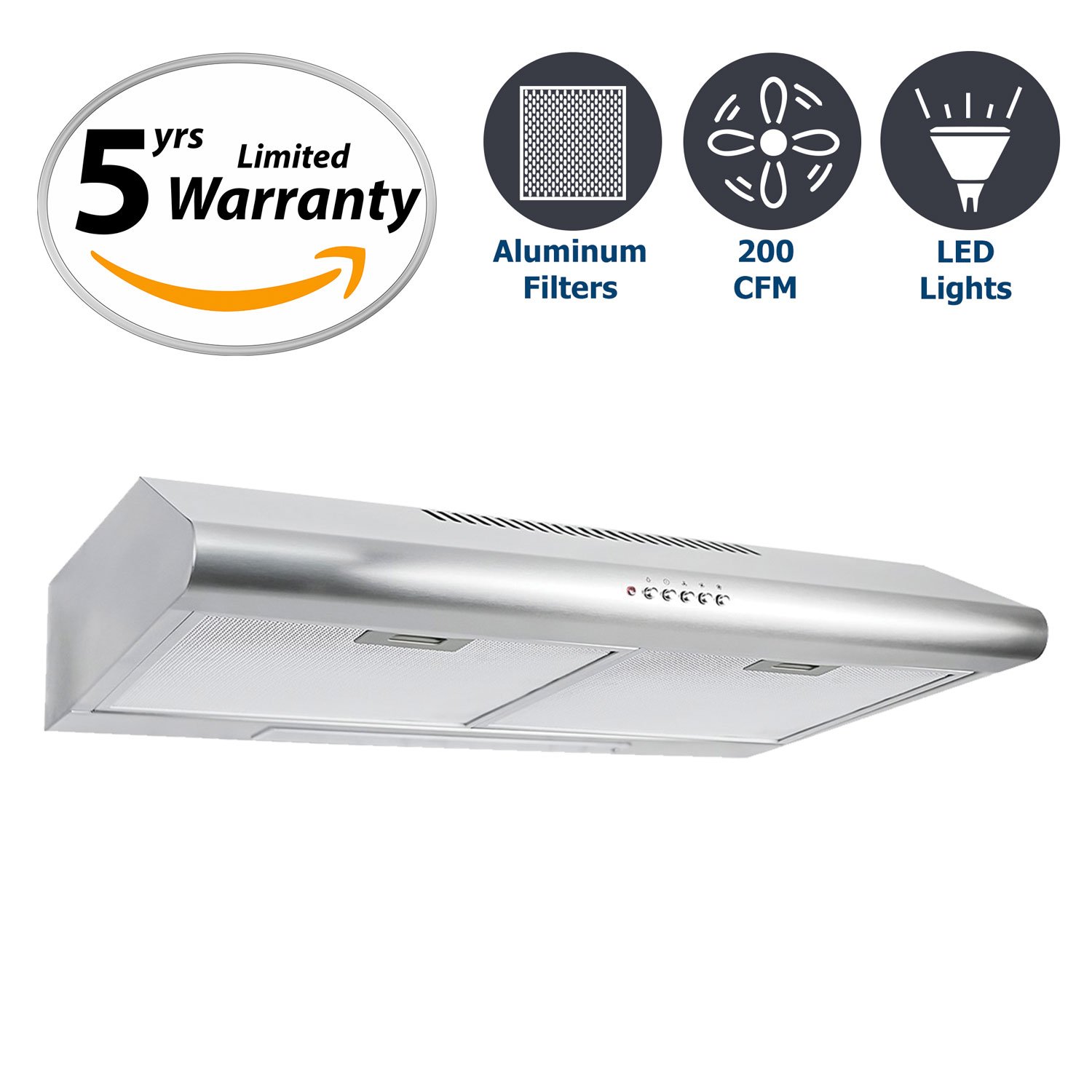 Eureka 30 European Style Stainless Steel Island Mount Range Vent Hood