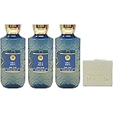 Bath & Body Works Aqua Hour 3 Pack Body Wash Bundle with a Natural Oats Bar Soap - Full Size