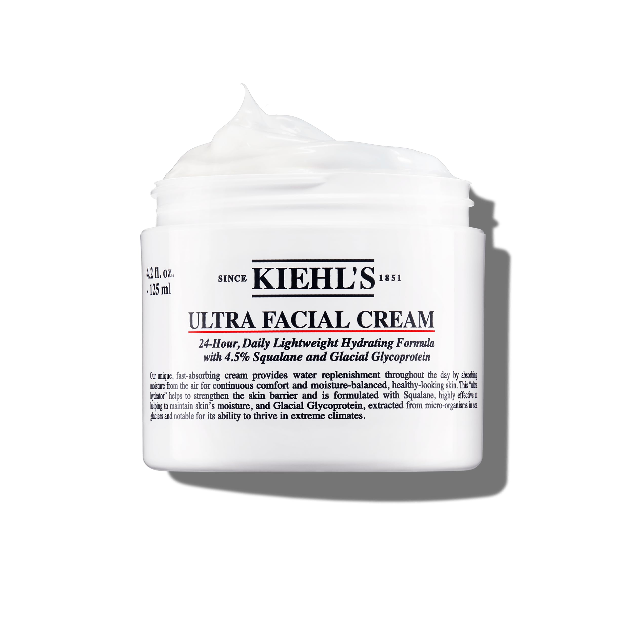 Kiehl's Ultra Facial Cream, Hydrating Face Moisturizer with Squalene, Face Cream for Men and Women to Hydrate Skin, Long-Lasting Hydration, Facial Moisturizer for All Skin Types