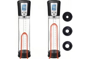 Automatic Penis Pump for Men Rechargeable Electric Vacuum Pump with 6 Suction Intensities with LCD Screen Display, Smart Pres