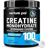 Venture Pal Micronized Creatine – Pure Creatine Monohydrate Powder, Unflavored, for Exercise & Recovery Support