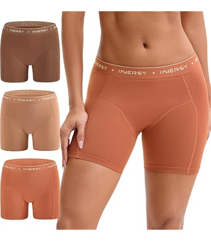 LALESTE Women's Cotton Boxer Briefs 5-Pack – 3" Inseam Anti-Chafing Boy Shorts Underwear