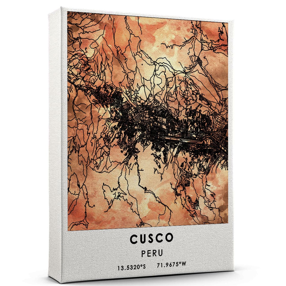 Cusco Map Poster, Peru Map Art Poster, Map Decor