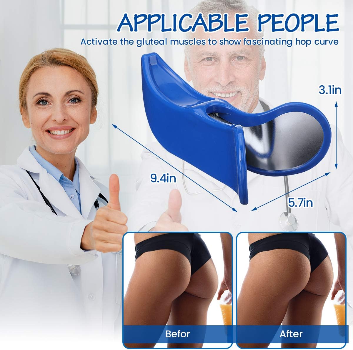 OUTERDO Super Kegel Exerciser, Pelvic Floor Muscle and Inner Thigh Exerciser-Tighten Thigh Muscle, Hip Trainer Buttocks Correction Bladder Control Device-Postpartum Rehabilitation: Sports & Outdoors