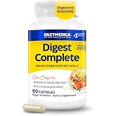 Enzymedica Digest Complete - Helps Gas &amp; Bloating - 90 Caps | Digestive Enzyme Supplement for Women &amp; Men, Enzyme Capsules for Digestion, Gut Health Support, Energy Support, Vegan