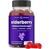 NutraChamps Elderberry Gummies with Vitamin C, Propolis & Echinacea - Immune System Support Gummy Vitamins for Adults & Kids - Max Strength 200mg Sambucus Antioxidant