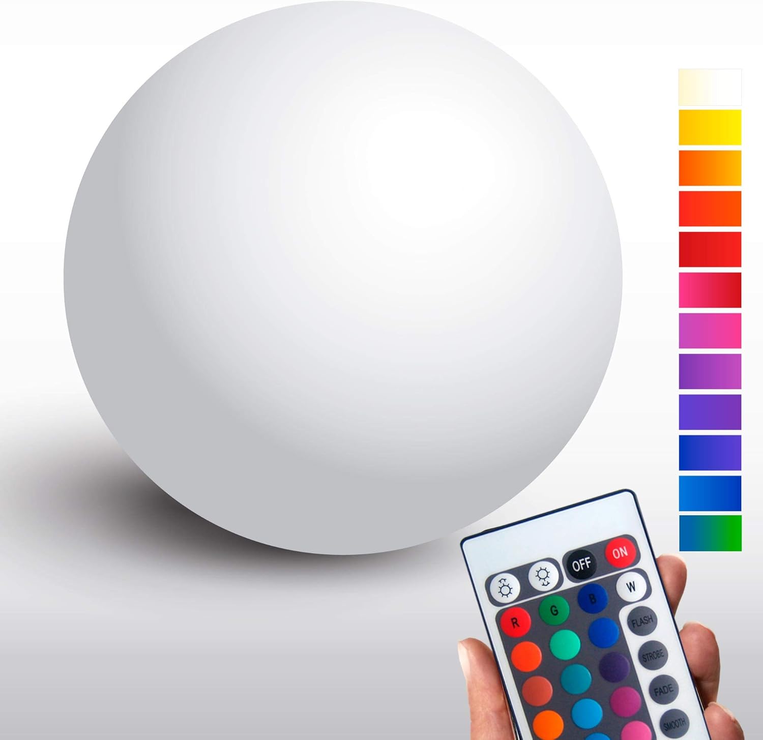 LED Colour Changing Ball Light with Builtin Battery and 50 cm Ball