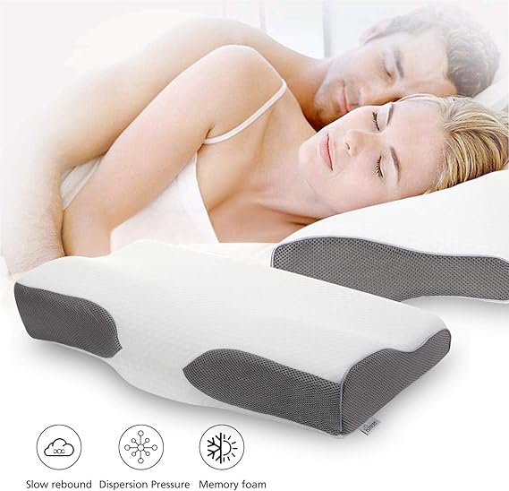 Isincer Ergonomic Orthopedic Bed Pillows Support for Head & Neck Pain