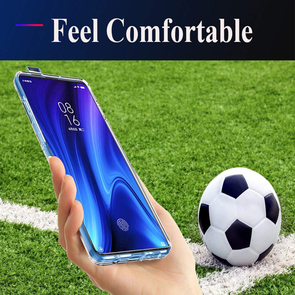 AILRINNI Cover per Xiaomi Mi 9T + Pellicola Protettiva in Vetro Temperato, Custodia Xiaomi 9T Trasparente Morbida Silicone, Pellicola Protezione Schermo in Vetro Temperato per Xiaomi Mi 9T/Mi 9T Pro