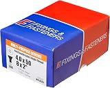 ForgeFix Multi-Purpose Single Thread Screws 4.0 x 50mm Zinc Yellow Box 200 view 3