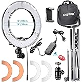 Neewer RL-12 LED Ring Light 14" outer/12 on Center with Light Stand, Soft Tube, Filter, Carrying Bag for Makeup, YouTube,TikT