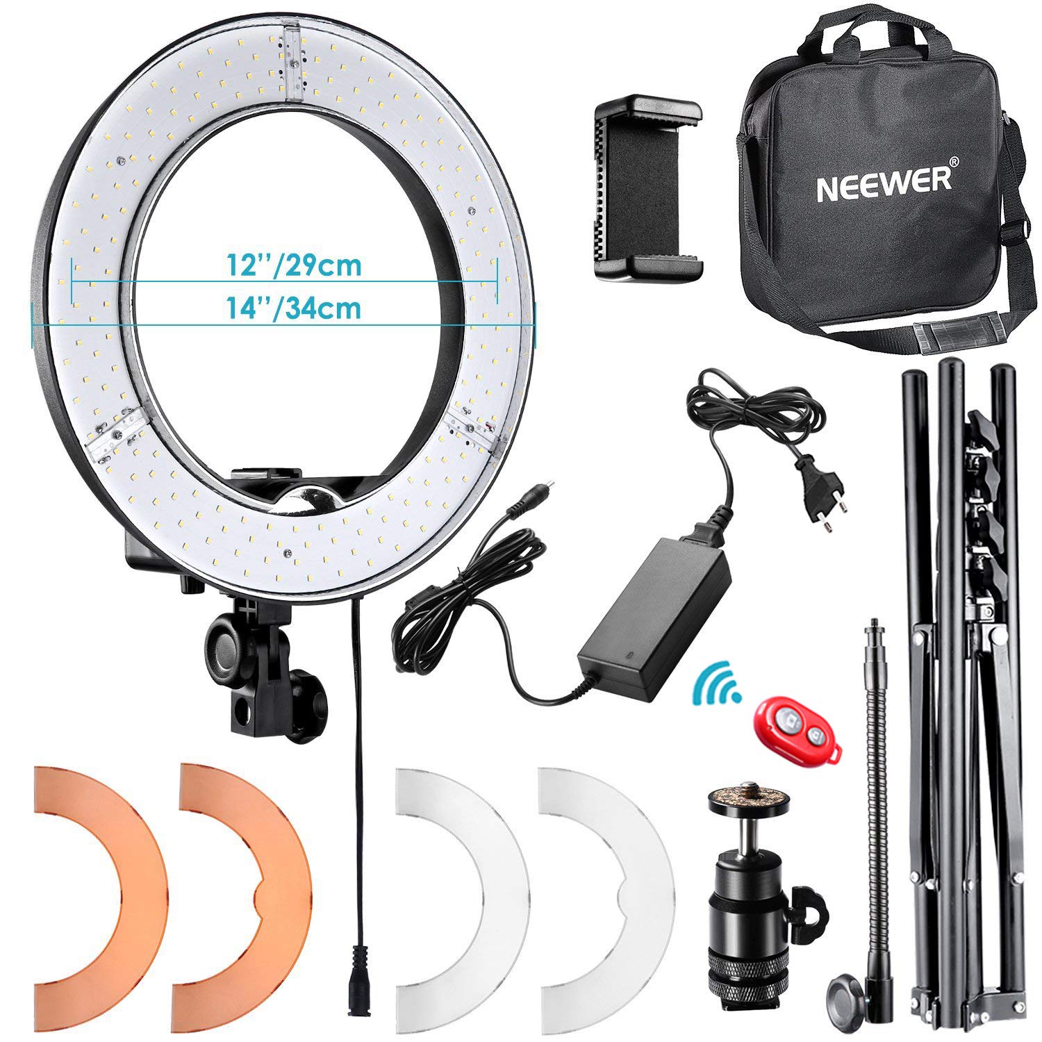 Neewer Aro De Luz Con Control Neewer RL-12 LED Ring Light 14