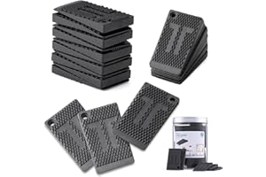 40 Pack Furniture Shims, Furniture Levelers - Flexible Rubber, Durable, Non-Slip, Stackable, Table Leveling Shims, Cabinet Sh