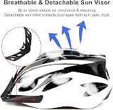 RaMokey Cycle Helmet Lightweight Adjustable 58-62cm White 18 Vents view 5