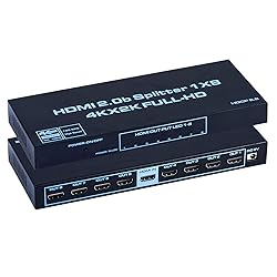 HDMI Splitter 1x8, 4K HDMI Splitter 1 in 8 Out