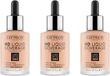 Catrice HD Liquid Coverage Foundation Nude 010 3 x 30 ml Matte Long-Lasting