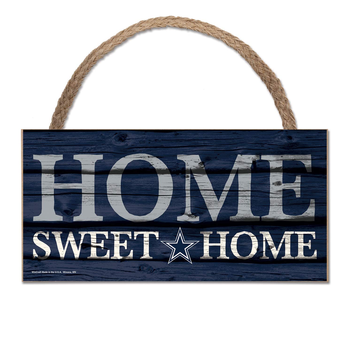 Wincraft NFL Wooden Sign Dallas Cowboys Wooden Sign Wood Slogan Home Sweet Home