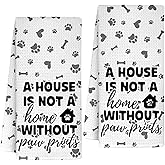 InnoBeta Dog Lover Gifts, Dog Kitchen Towel 2 Pack, 16x24 in Microfiber Dish Tea Towel