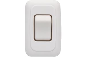 Single SPST On Off Switch with Bezel, Technology Components, 12V Light Switch for RV, Camper, Trailer