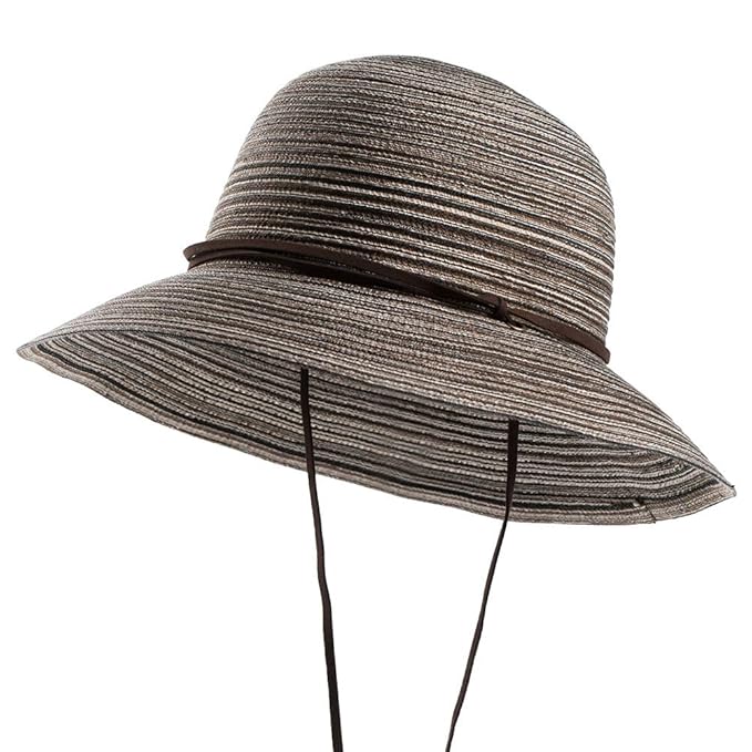 Fancet Packable Mens Trilby Straw Panama Fedora Derby Havana Hat Summer