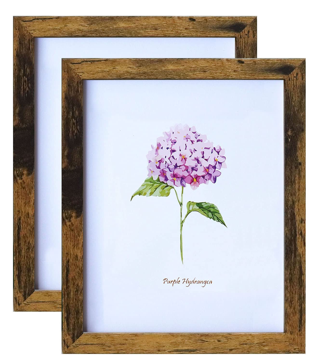 10x8 Inch Rustic Wooden Photo Frame Brown Picture frames 8x10 Inch Photo Frame for Tabletop or Wall Display 2 Packs — image 1