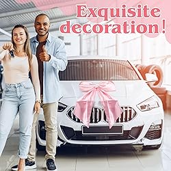 Breling Giant Car Pink Bow 28 Inch Satin Giant Bow