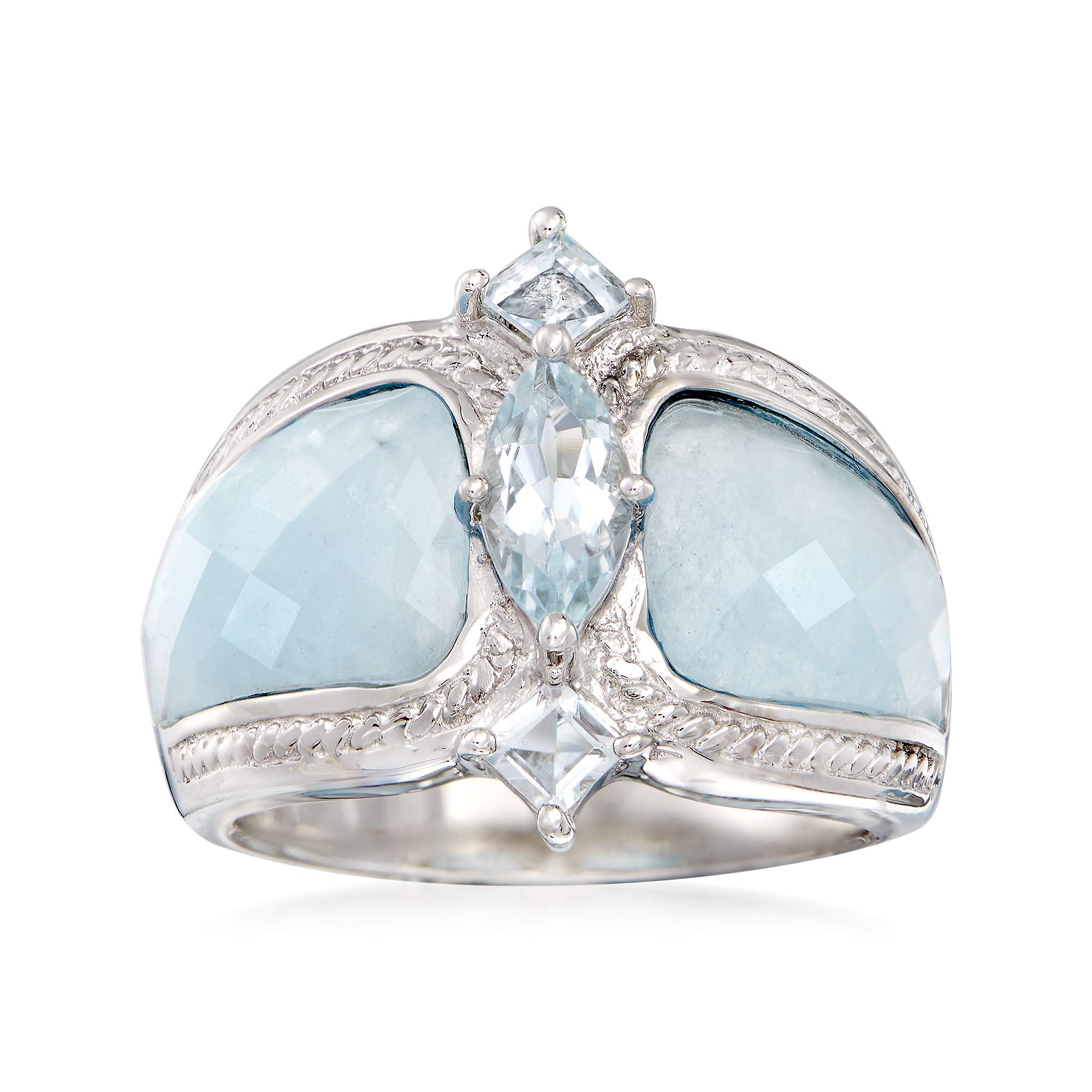Ross-Simons 5.85 ct. t.w. Aquamarine Ring in Sterling Silver