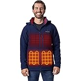 ORORO Men's 4 Heat-Zone Heated Jacket with USB-C Rechargeable Battery, Soft Shell Heated Jacket with Detachable Hood