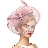 Zinniday Bow Derby Hats for Women 2026 - Kentucky Tea Party Hat with Hairpin for Woman Prom Event Halloween Renaissance