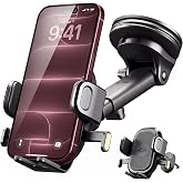Bracketron Easy OneClick 3-in-1 Truck Phone Holder, Dash Vent &amp; Windshield | Heavy-duty suction cup phone mount with 360&deg; telescoping arm and hands-free clamp for trucks and vehicles
