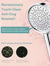 Cobbe Hard Water Filter Shower Head and Hose, 6 Modes, Chrome view 6