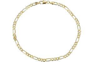 kelistom Gold Anklet Bracelets for Women Men 14K White Gold Plated Cuban Link Herringbone Paperclip Figaro Chain Ankle Bracelets for Women