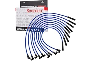 Spocoro 10.5mm High Performance Spark Plug Wires Set Replacement for SBC HEI BBC Chevy 350 383 454 Electronic