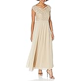 J Kara Womens Beaded Empire Waist Gown