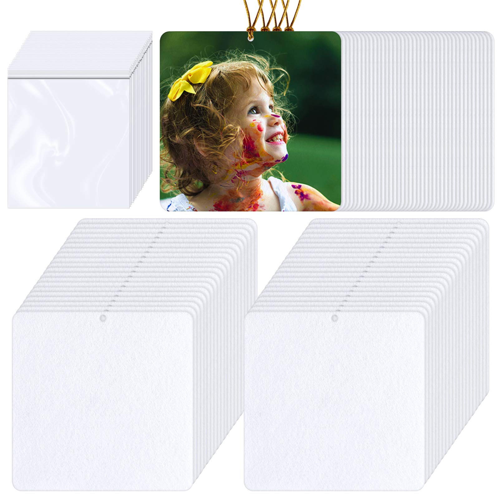 Buy 100 Pieces Sublimation Air Freshener Blank Square DIY Air Freshener
