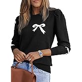 Dokotoo Women's Sweaters 2025 Long Sleeve Crewneck Casual Tops Lightweight Wool Pullover Jumper Shirts