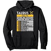 Taurus Facts Zodiac Sign Horoscope Funny Astrology Pullover Hoodie