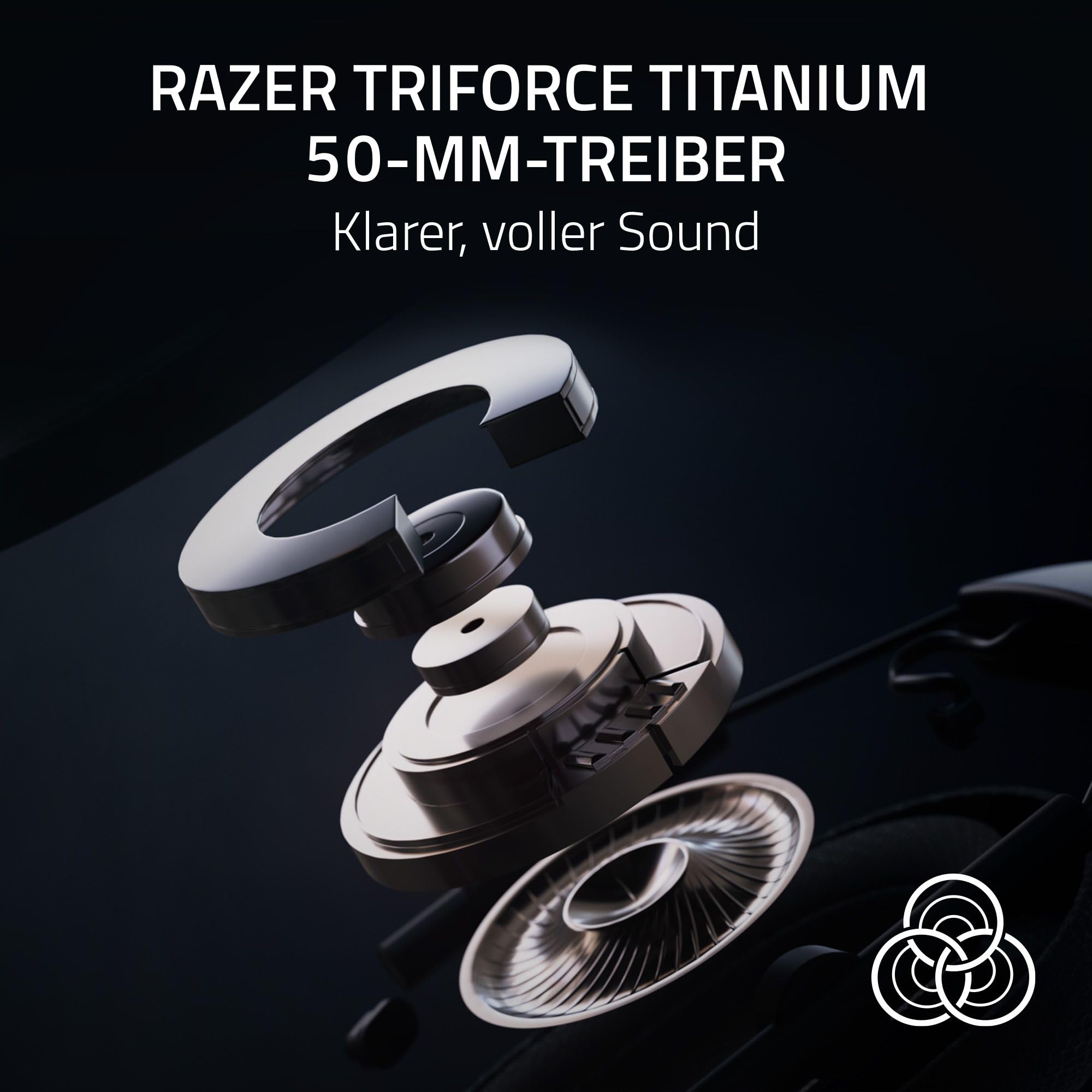 Razer BlackShark V2 HyperSpeed für PC - Kabelloses ultra leichtes E-Sport Gaming-Headset (280g, HyperClear Super-Breitband-Mik, TriForce Titanium 50-mm-Treiber, Bluetooth) Schwarz 3
