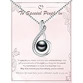KANNSOAR Tahitian Black Pearl 18K White Gold Plated Sterling Silver Heart Pendant Necklace for Women Wife Mom Girlfriend Valentine Jewelry Gift for Mother Day Wedding Anniversary Birthday