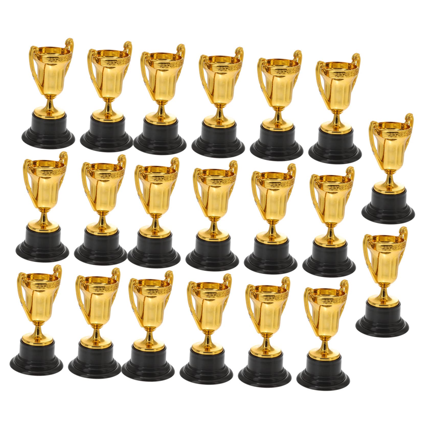 TOYANDONA 20 Pack Mini Trophies Gold Award Trophies Plastic Small Trophy Cups Award Trophy Cups Football Trophy for Kids Winner Award Trophies for School Classroom Sport Tournament Competition Party