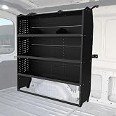 MELIPRON 60"H Steel Van Shelving Storage System for Full-Size Cargo Van | Heavy-Duty Van Shelves Fit for Ford Transit, Ram ProMaster, Sprinter, Maximize Storage Space and Keep Tool Organized